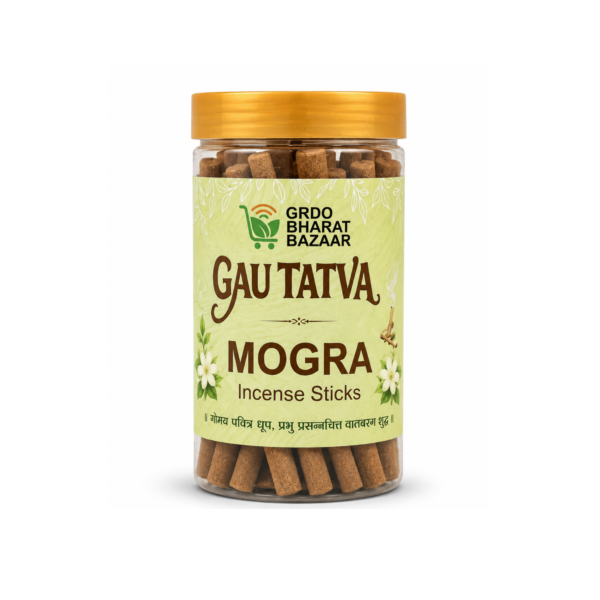 GAU TATVA Premium Mogra Cow Dung Incense Sticks for Daily Pooja and Meditation
