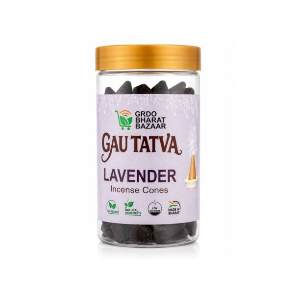GAU TATVA Lavender Incense Cones Natural Cow Dung Dhoop Cones
