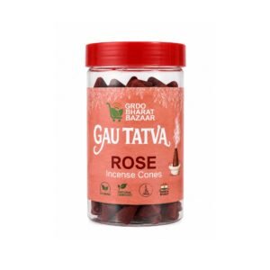 GAU TATVA Rose Incense Cones Natural Cow Dung Dhoop Cones